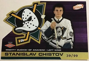 2002-03 STANISLAV CHISTOV PACIFIC ATOMIC DIE CUT ROOKIE #101 DUCKS #39/99 DUCKS - Picture 1 of 2