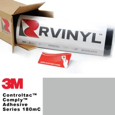 Rollo de hoja de vinilo 3M 180mC Controltac aluminio satinado 120 envoltura de película artesanal Foto 1 de 4