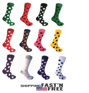 Calcetines de vestir para hombre de varios colores varias ocasiones con lunares de media pantorrilla - Imagen 1 de 13