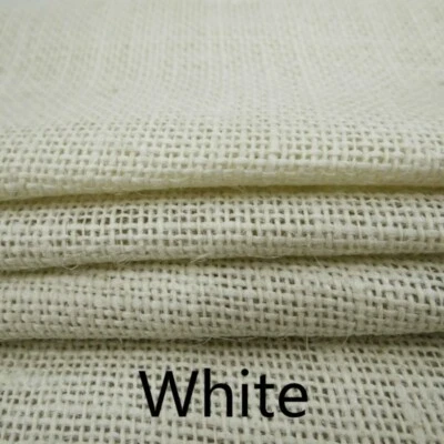 Natural 100% Jute Fabric Burlap Plain Flax Linen Cloth Eco Material Crafts Solid - Image 1 of 4