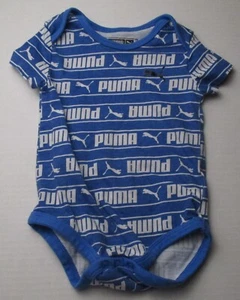 Infant Baby Boys 6-9 Months Puma Blue White Shirt - Picture 1 of 2