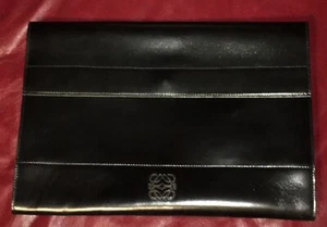 Loewe Madrid Black Leather Portfolio Attache Bag Spain RARE - Picture 1 of 8
