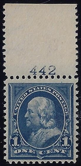 264 - VF-XF Plate# 442 Single Mint NH  - Image 1 of 1