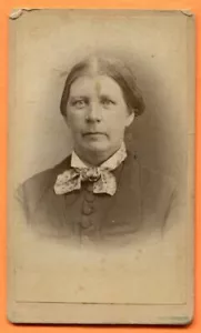 CDV Oshkosh, WI, Retrato de una mujer joven, por Spink & Horton, alrededor de la década de 1870 - Imagen 1 de 3
