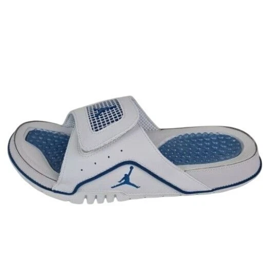 Nike Men's Jordan HYDRO Retro IV 532225 141 Slides Sandal White Blue SZ 9