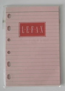 Lefax Ruled Planner Refill Pages 4 or 6 Ring 3 1/4 x 4 3/4 Pink - Picture 1 of 1