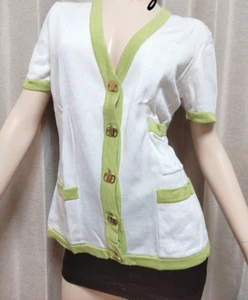 Authentic Salvatore Ferragamo Vintage Vara Knit Tops Cotton - Picture 1 of 5