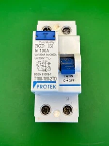 Protek T100-100-2TD 100A 100mA Type S Time Delayed RCD - Picture 1 of 4