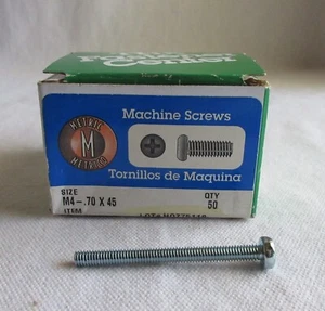 Hillman Machine Screws M4 - .70 x 45 # 914709 Phillips Pan Head - Count of 29 - Picture 1 of 3