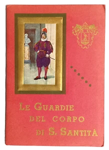 Papal Swiss Guards 10 Fold Out Color Photos Souvenir Book c1930s Vatican Italy - Picture 1 of 8