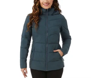 NWoT 32 Degrees Heat Women's Winter Tech Hooded Puffer Jacket Size S $125 9D071 - Picture 1 of 5