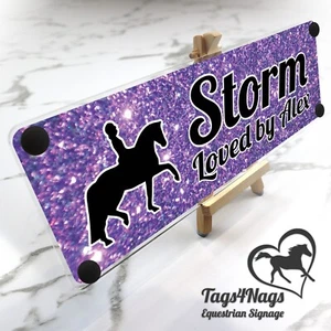 Horse Stable Name Sign Purple with Black text, 10 logo & font options - Picture 1 of 24