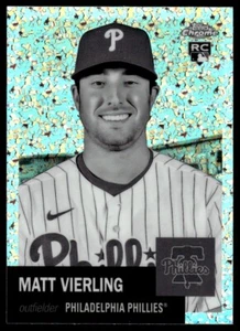 2022 TOPPS CHROME PLATINUM BLACK AND WHITE Matt Vierling Rookie Philadelphia - Picture 1 of 2