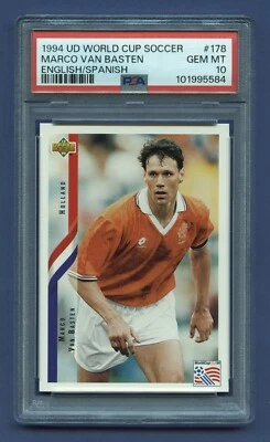 Marco Van Basten 1994 PSA 10 GEMA-MT UD Copa del Mundo Inglés Español Holandés #178 RZC Foto 1 de 3