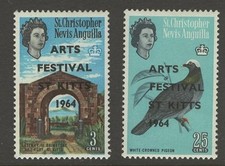 [ZZC-028]  St Kitts - 1964  Art Festival  2 val.   ** MNHH
