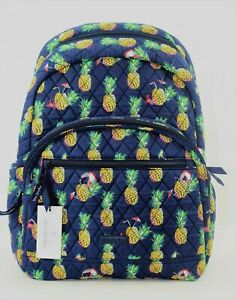 NWT Vera Bradley ESSENTIAL cotton BACKPACK in Toucan Party Pineapple print R$129