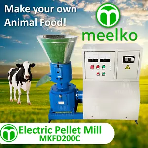 PELLET MILL 7.5kw ELECTRIC ENGINE 6MM DIE (Cow) - MKFD200C - Picture 1 of 7