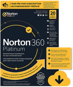 Norton 360 PLATINUM for 2024, 1, 3, 5, 10, 20 Devices 100GB VPN Parental Control - Picture 1 of 2