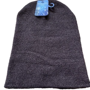 Brown Warm Winter Knit Beanie Cap Hat Solid Polyester Men Women Head Accessories - Picture 1 of 16