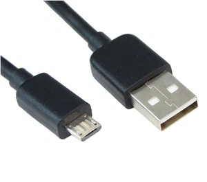 1.5ft USB 2.0 Type A Male to SLIM Micro-B 5-Pin Cable Nickel Plated - Picture 1 of 2