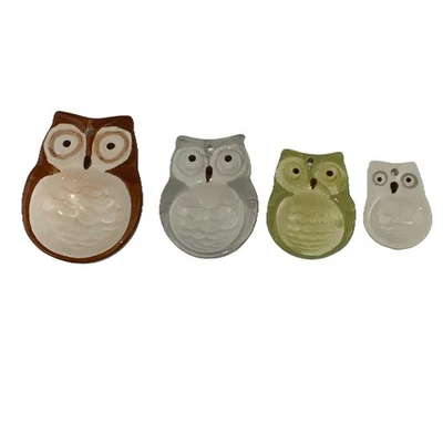World Market Nesting Owl Measuring Spoons Cottage core Earthy Kitchen Decor - Image 1 of 4