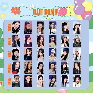 Juego de 6 tarjetas fotográficas ILLIT Member BOMB hechas a sí mismas. Tarjetas fotográficas MINJU MOKA WONHEE - Imagen 1 de 6