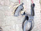 Hänge Schaukel Pferd aus Autoreifen esschert unbenutzt Pony Schaukelsitz Gummi