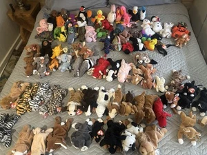 TY BEANIE BABIES BULK LOT Vintage Collection of 95 w/Tags, Smoke Free Home. - Picture 1 of 17