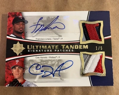 2006 Upper Deck Ultimate Tandems Cole Hamels & Francisco Liriano 签名/补丁 1/5 — 第 1/2 张图片