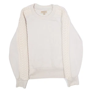 BURBERRY Womens Sweatshirt Beige Crew Neck M - Picture 1 of 6