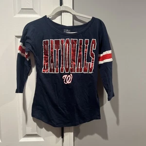 Camisa de los Nacionales de Washington pequeña para mujer - Imagen 1 de 3