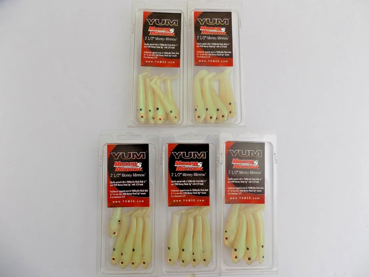 Yum Pulse Swim Bait 4.5" - Chartreuse Clear Shad, Hard Thumping Tail, Great For Swim Jigs & Rigs