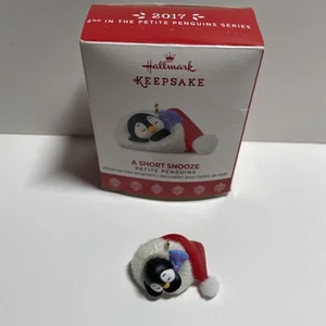 Vintage Hallmark Miniature A Short Snooze Petite Penguin 2017 Ornament Hal-1 - Picture 1 of 8