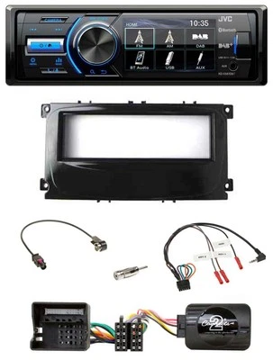 JVC Bluetooth Lenkrad USB DAB Autoradio für Ford Focus ab 07 Galaxy C-Max schwar - Bild 1 von 4
