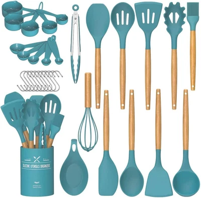 Umite Chef Kitchen Cooking Utensils Set, 33 Pcs Non-Stick Silicone Utensils Spat - Image 1 of 4