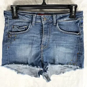 Guess Los Angeles Denim Women's Cut-Off Ripped Short Shorts Size 26 P/O Cotton - Picture 1 of 7