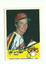 Bob Patterson 1984 Cramer Las Vegas Stars autographed auto signed card
