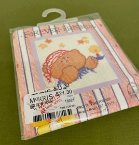 Anchor 🐾 Forever Friends 🐾 Time for Bed Cross Stitch 8cmx8cm Kit / Craft / DIY - Picture 1 of 4