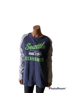 Seattle Seahawks navy and Grey T Shirt with green writing Medium... - Picture 1 of 4