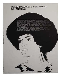 Black Panther Party ~ James Baldwin's Statement to Angela Davis ORIGINAL POSTER - Imagen 1 de 2