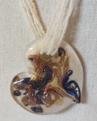 COLLAR COLGANTE VENECIANO MURANO VINTAGE VENETIAURUM ARTE VIDRIO ARTESANO Semilla Cuentas Foto 1 de 4