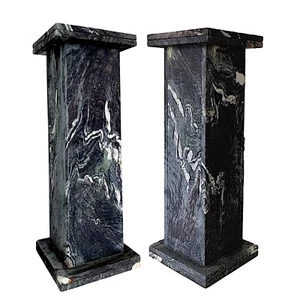 Paire De Colonnes en Marbre Breccia Luana Intérieur Design Marble Sculpture H - Picture 1 of 7