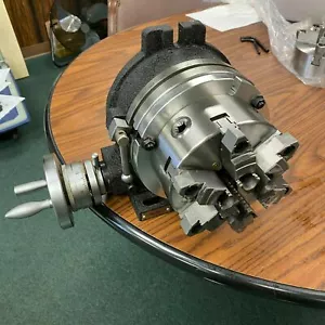 10"" HORIZONTALER & VERTIKALER DREHTISCH mit 8"" 6 Backenfutter & Zentrieradapter - Bild 1 von 6