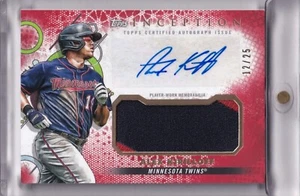 2022 Topps Inception - IAP-AK Alex Kirilloff  - Red 2-Color Patch Auto /25 - Picture 1 of 2