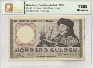 1953 Netherlands 100 Gulden Pick#88 TQG Genuine - Picture 1 of 2