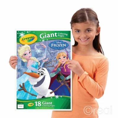 New Crayola Frozen 18 Giant Colouring Pages Creative Play Disney Official - Image 1 of 3