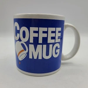 Vintage Coffee Mug Tea Cup CCCC England Blue White 10 oz Capacity - Picture 1 of 9