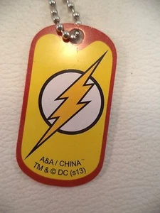 New DC Comic The Flash Justice League Blue Dog tag Key Chains Bright Color  - Picture 1 of 2