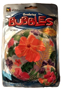 22" Round Tropical Flowers Balloon, Balloon, Floral Birthday Balloon - Picture 1 of 2