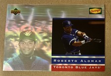1995 Upper Deck Denny's Holograms 01 Roberto Alomar Baseball Card Blue Jays mlb
